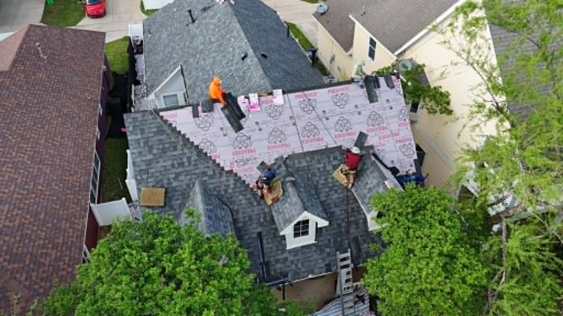 Synthetic underlayment during tear-off